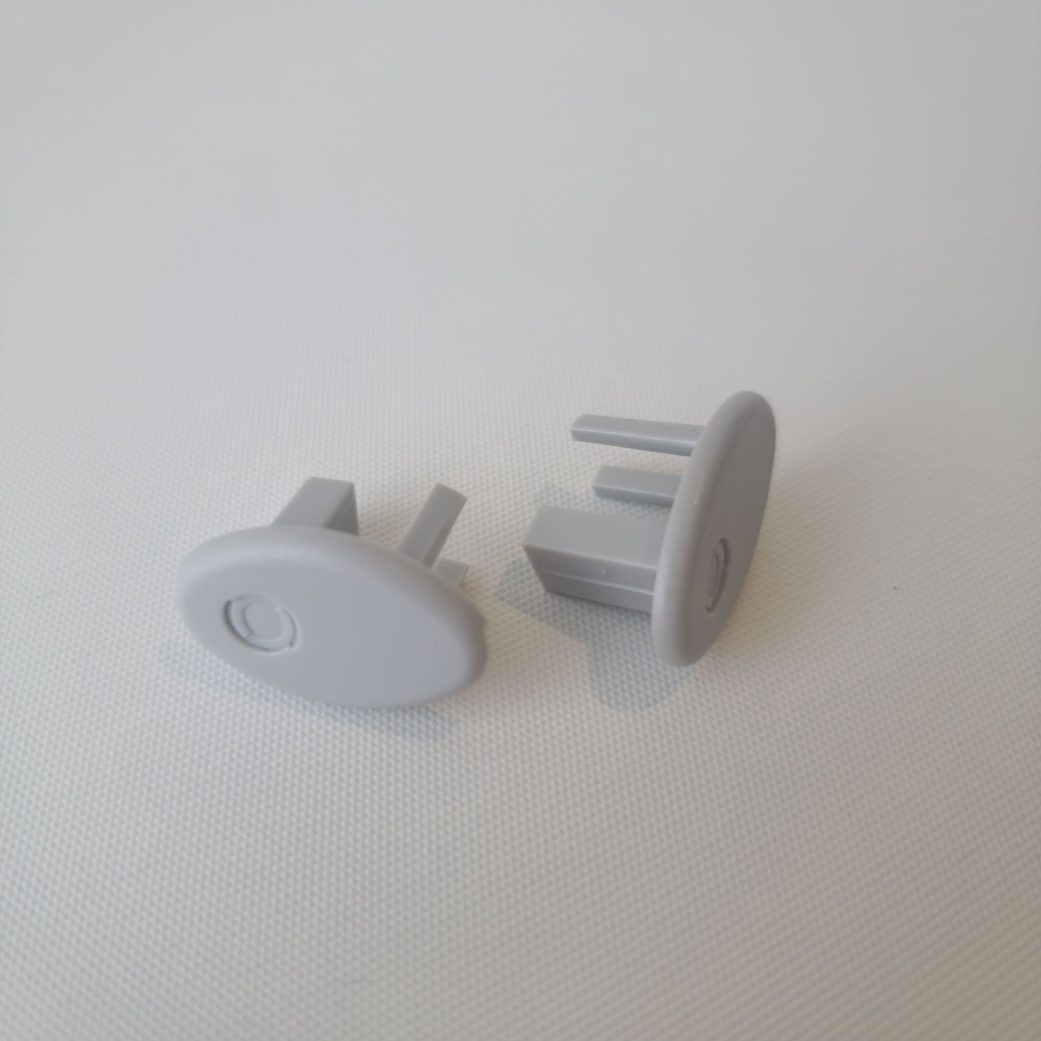 Roller Blind Oval End caps - bag of 20  - grey