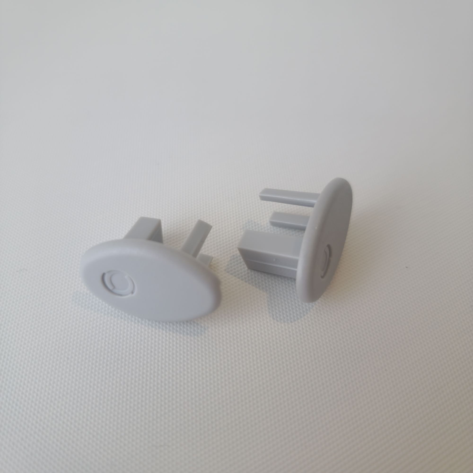 Roller Blind Oval End caps - bag of 20 - grey