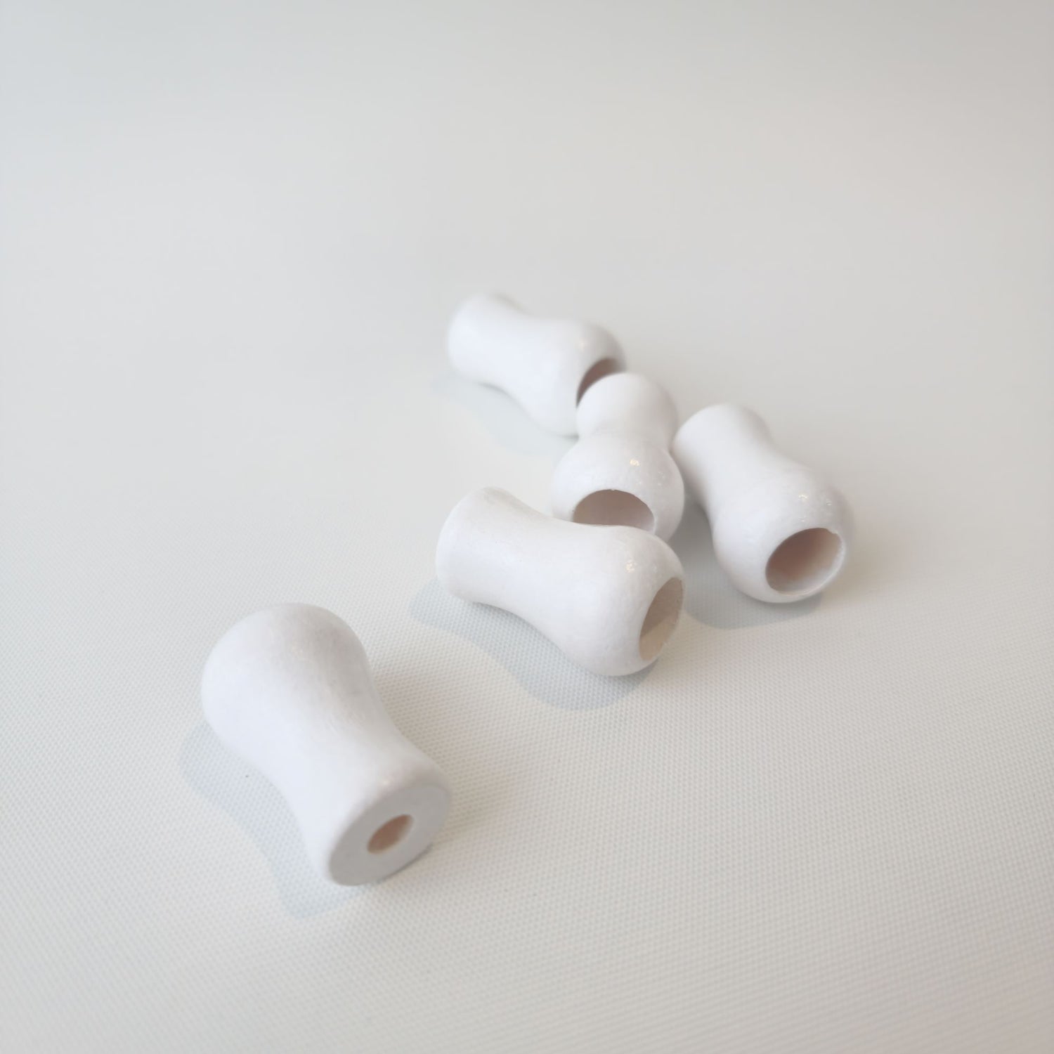 Venetian Blind wooden tassels - 10 - white