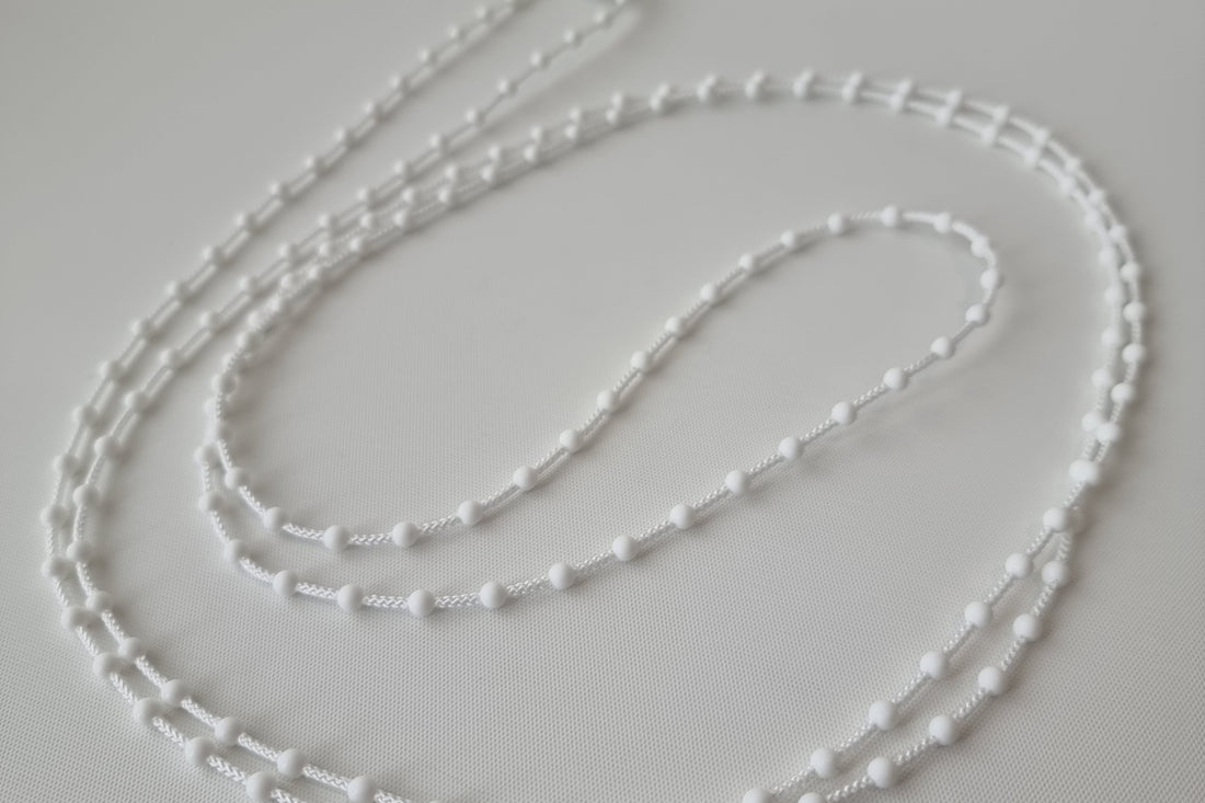 Vertical Blind control chain - white 5m