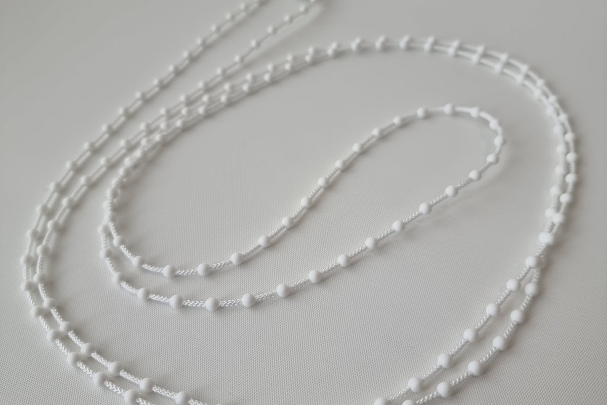 Vertical Blind control chain - white 5m