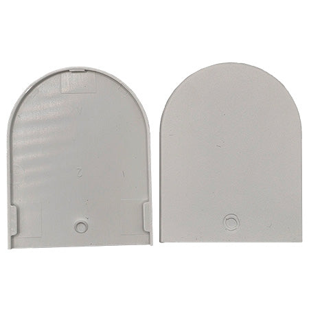 Rollease Acmeda roller blind installation bracket cover - Silver Grey pair of 2