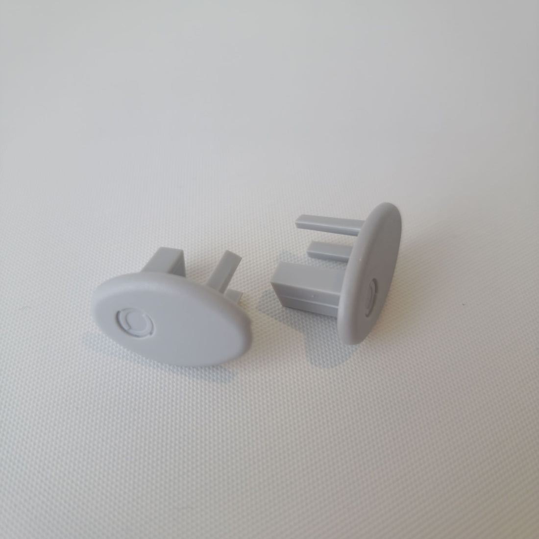 Roller Blind Oval End caps - bag of 20  - grey